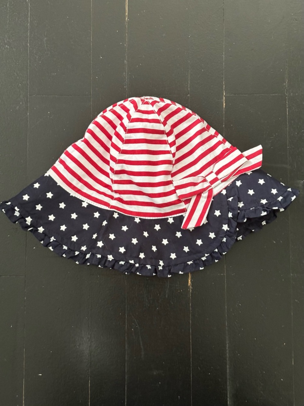 The Children's Place American Stars & Stripes Ruffle Bucket Hat Toddler S/M